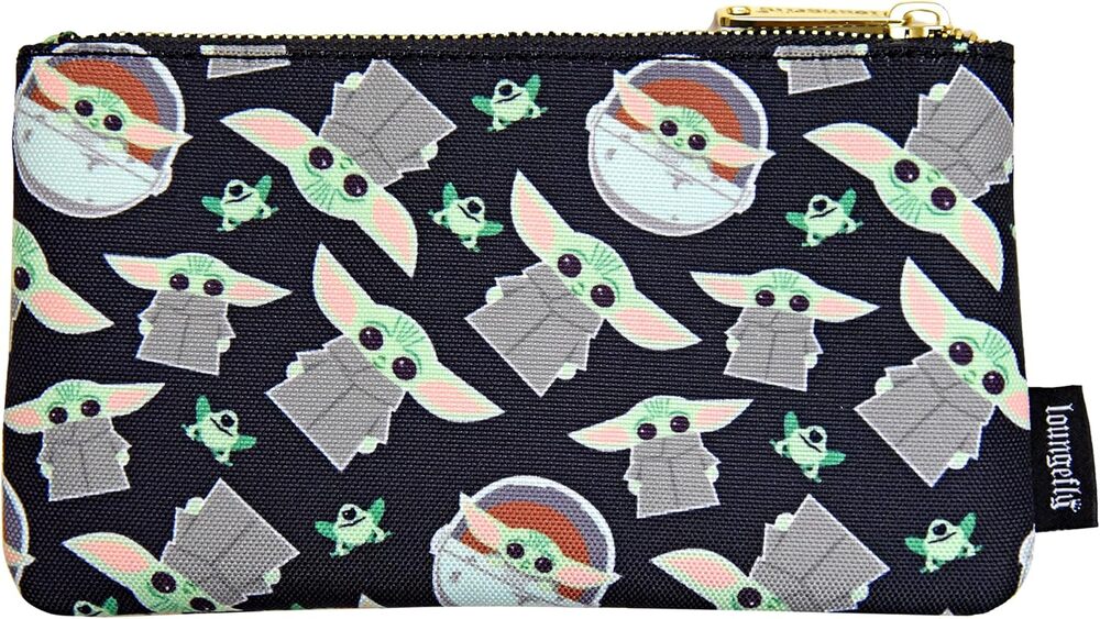 Loungefly Star Wars Baby Yoda All Over Print Coin Cosmetic Bag Pouch | NWT